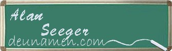 Alan Seeger Visitenkarte